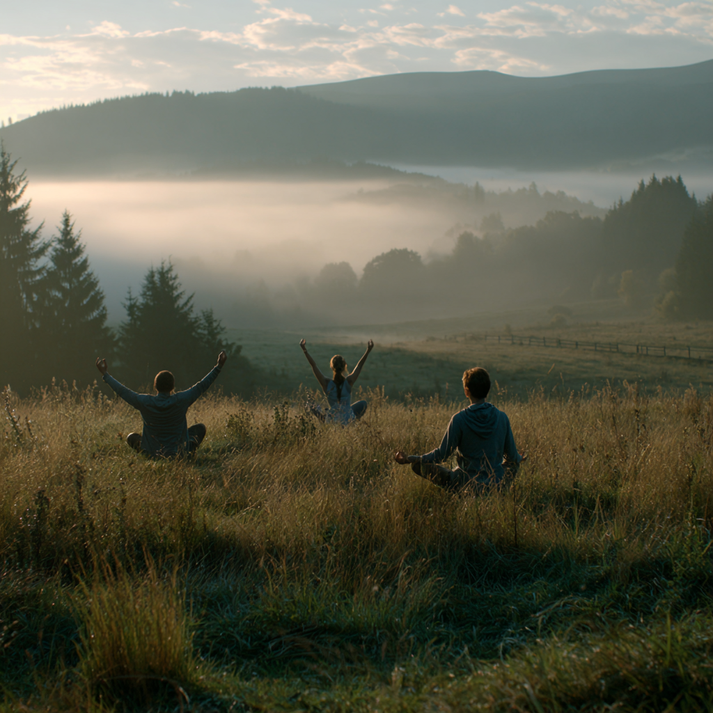 Групова йога практика на открито